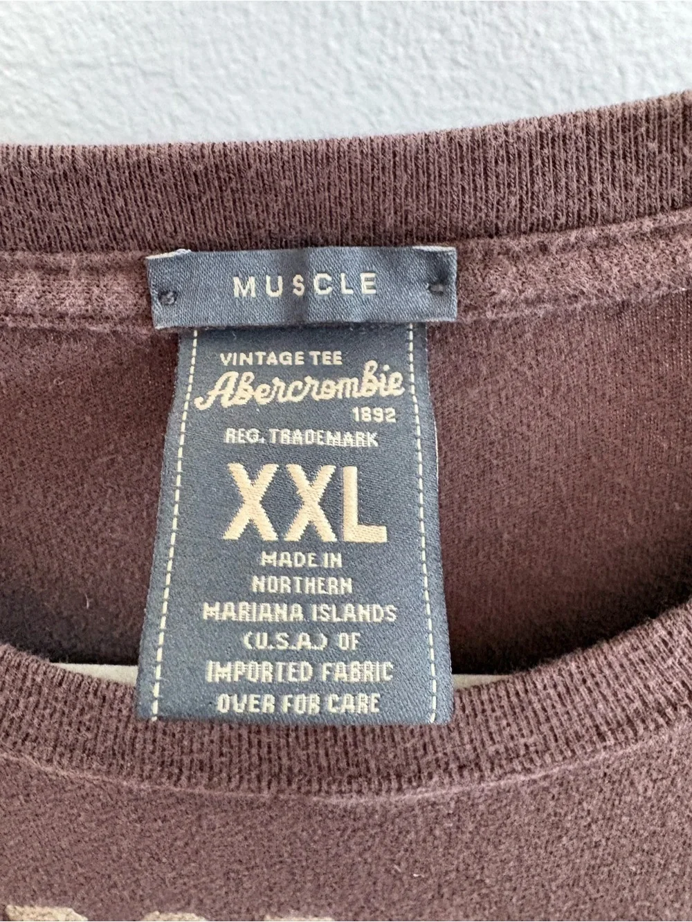 Abercrombie & Fitch Brown Muscle T-shirt XXL
